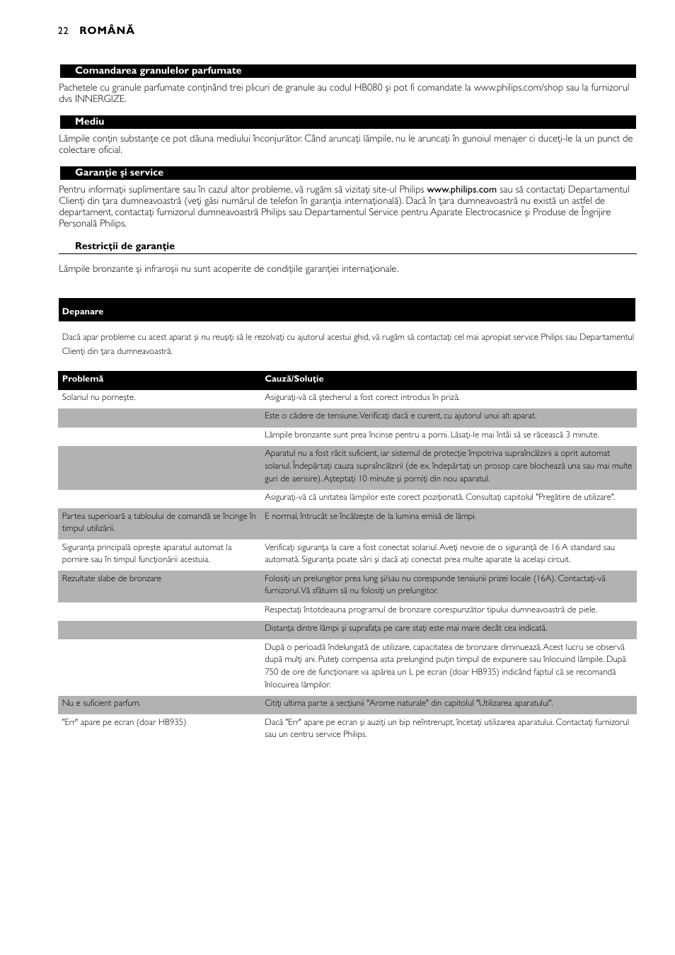 Philips HB935 User Manual | Page 22 / 56