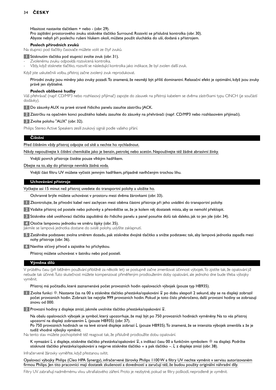 Philips HB935 User Manual | Page 34 / 56