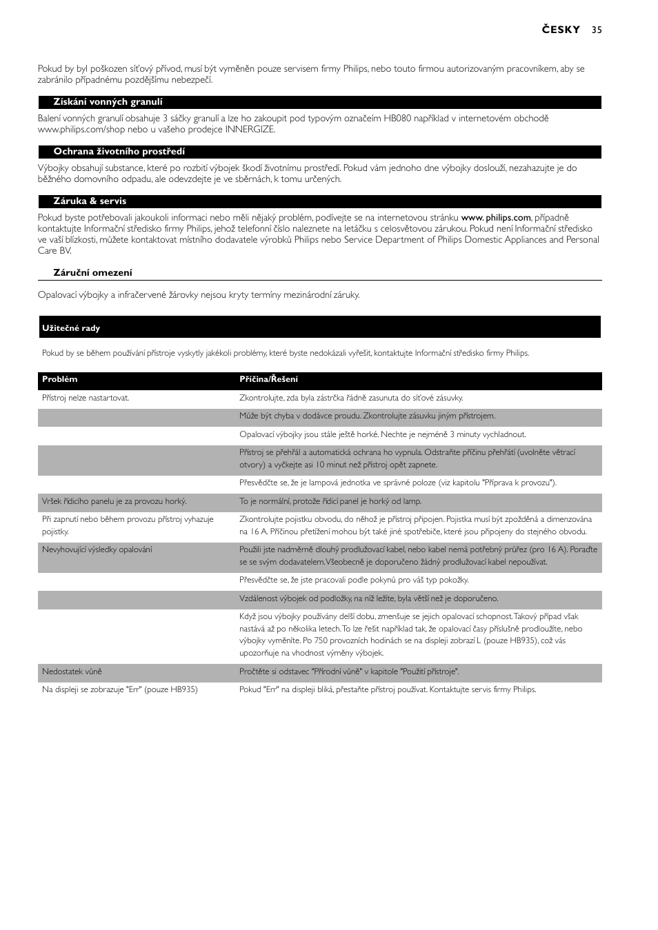 Philips HB935 User Manual | Page 35 / 56