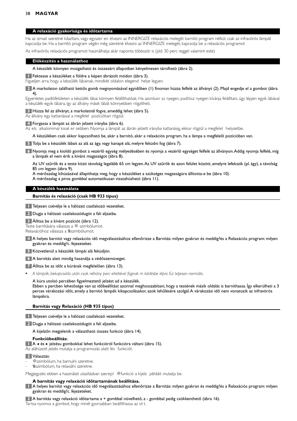 Philips HB935 User Manual | Page 38 / 56