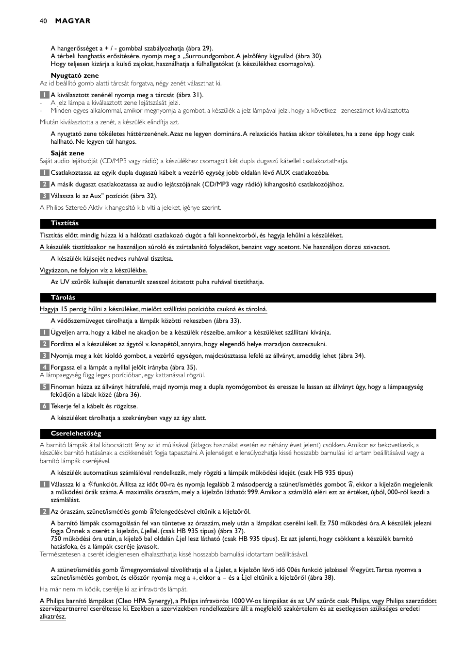 Philips HB935 User Manual | Page 40 / 56