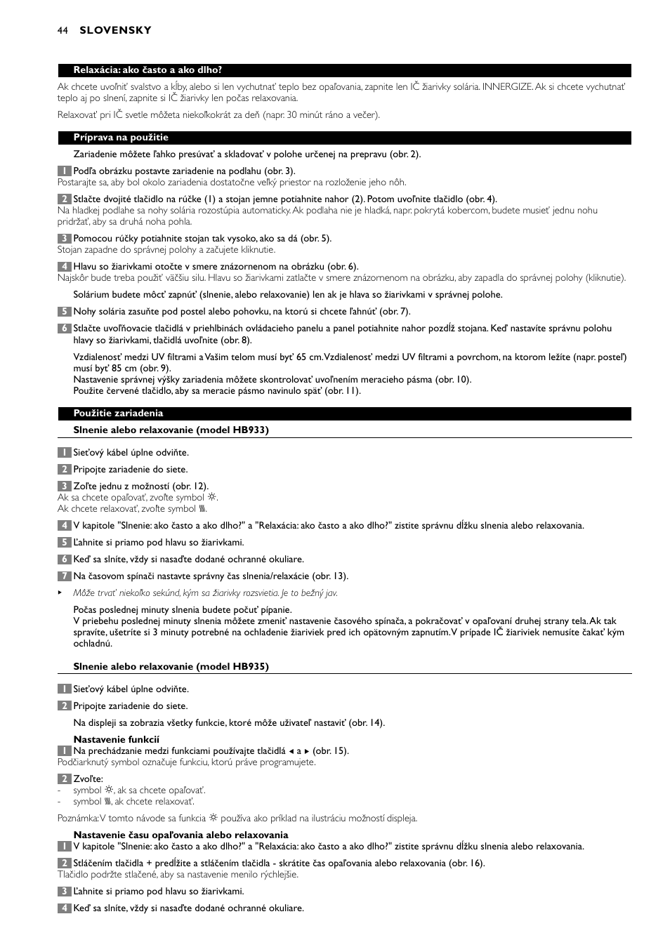 Philips HB935 User Manual | Page 44 / 56