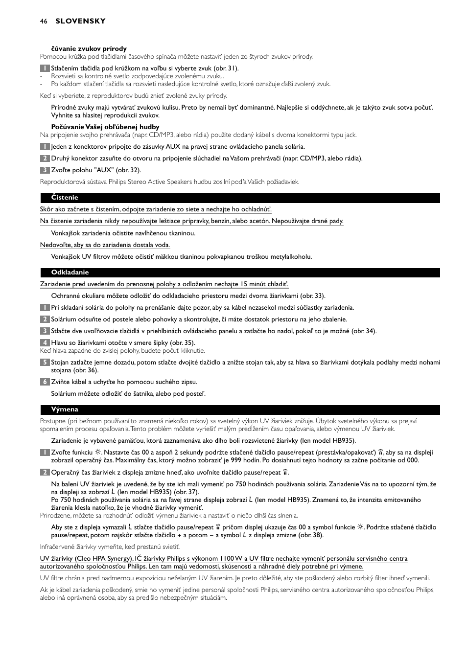 Philips HB935 User Manual | Page 46 / 56