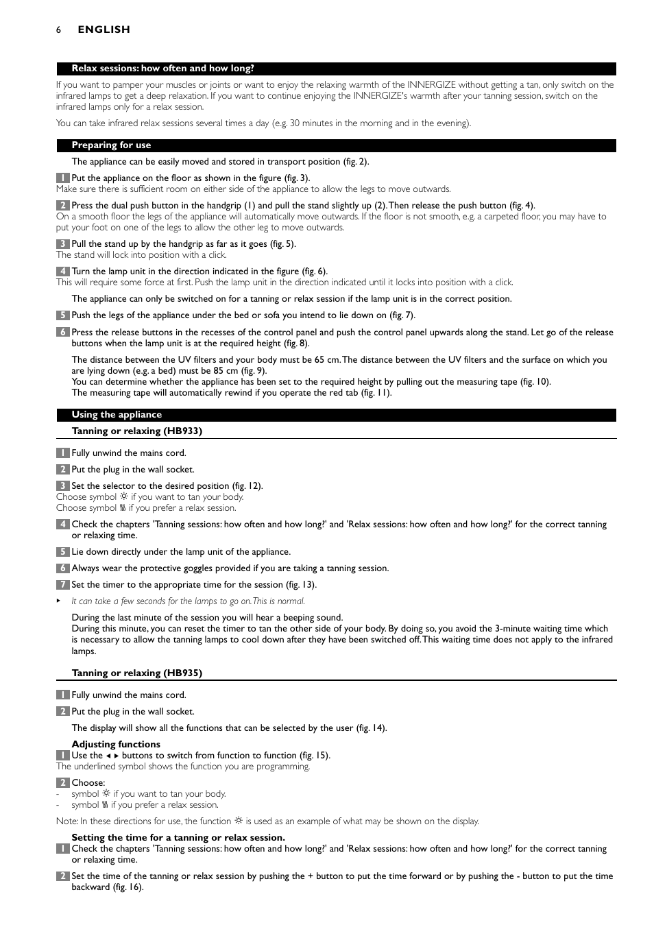 Philips HB935 User Manual | Page 6 / 56