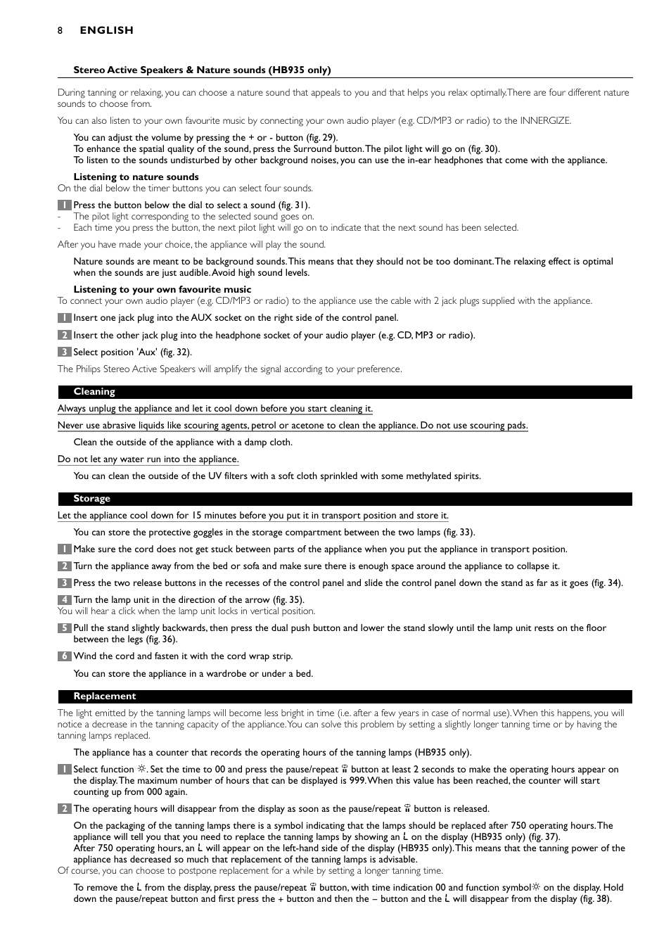 Philips HB935 User Manual | Page 8 / 56