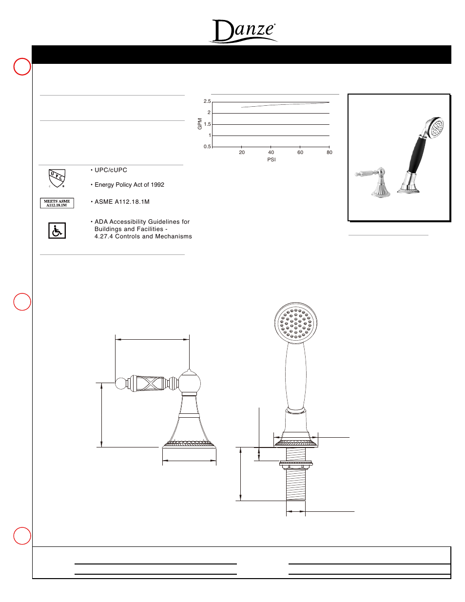 Danze COL-RTD User Manual | 1 page