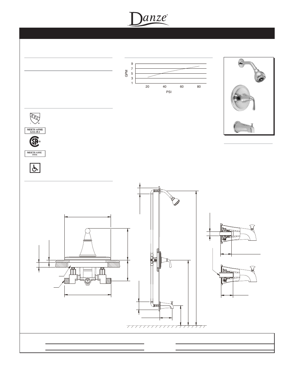 Danze D510056 - Spec Sheets User Manual | 2 pages