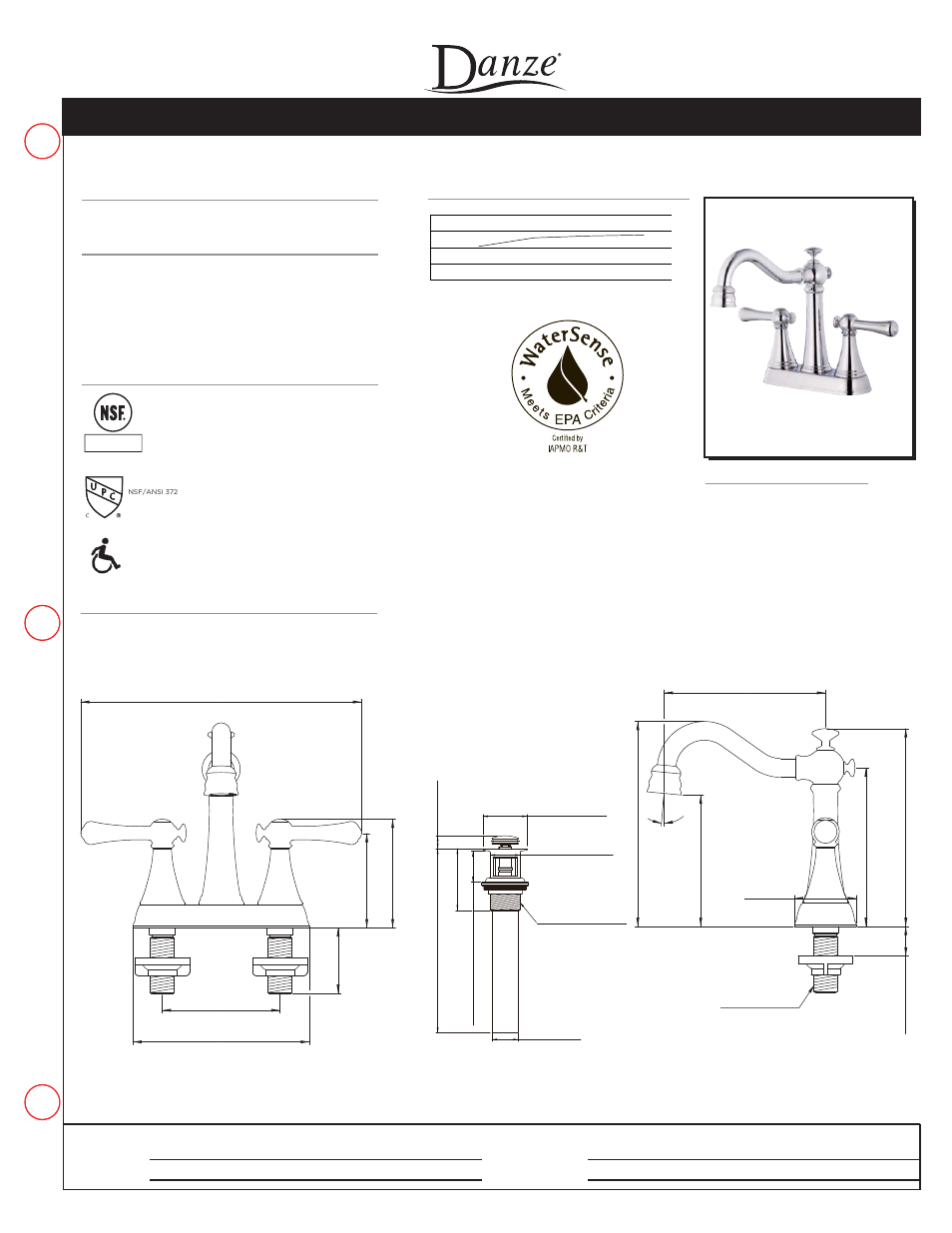 Danze D301026 User Manual | 1 page