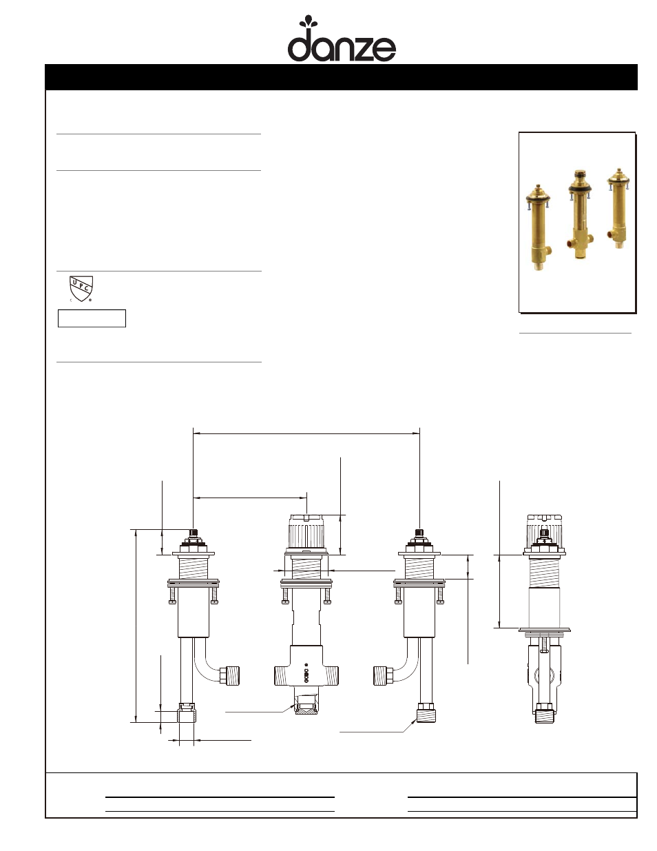 Danze D215500BT User Manual | 1 page
