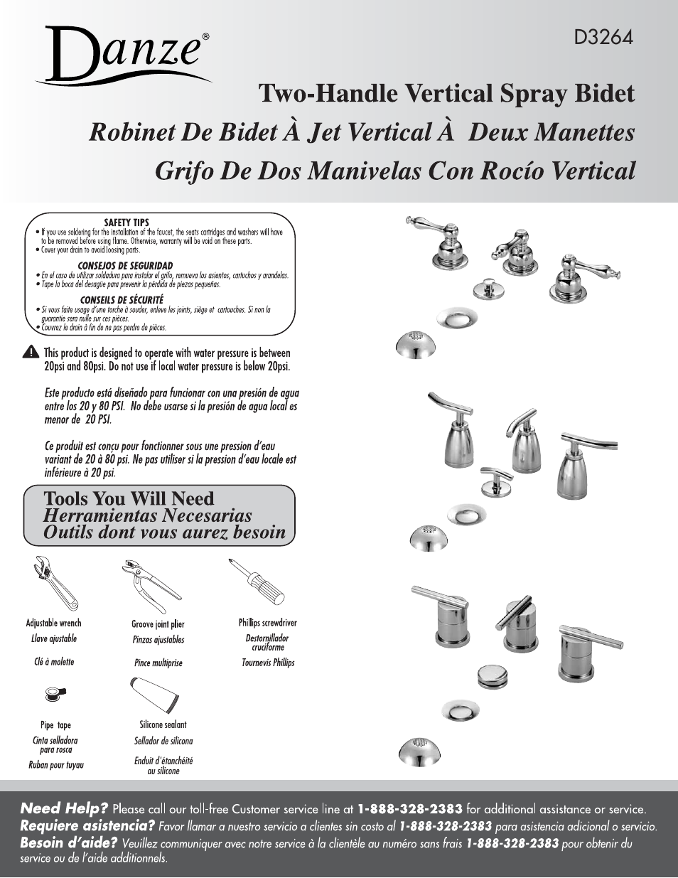 Danze D326454 - Installation Manual User Manual | 6 pages