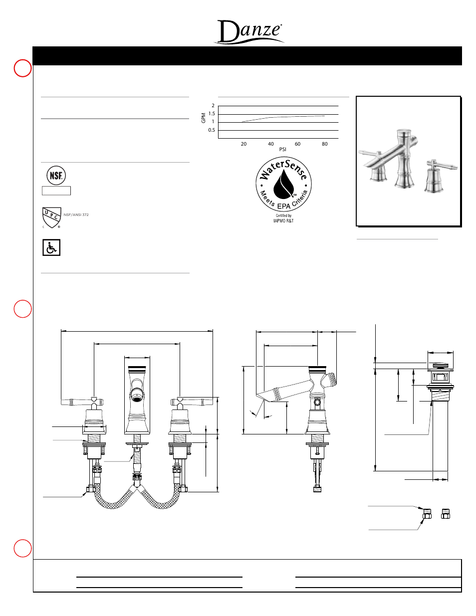 Danze D304045 - Spec Sheets User Manual | 1 page