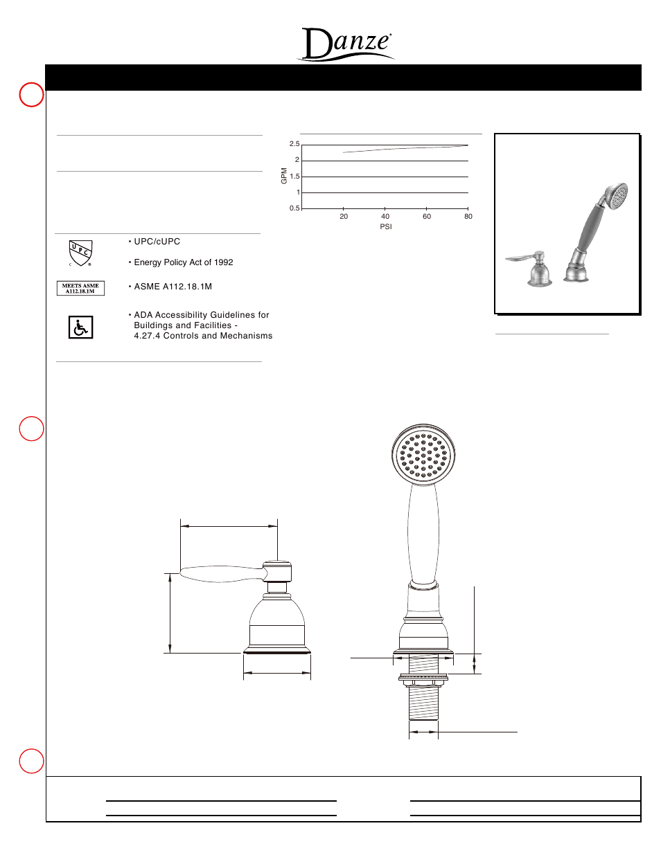 Danze RIV-RTD User Manual | 1 page