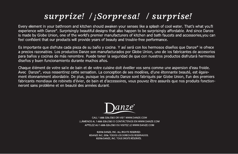 Danze D423058 - Homeowner Manual User Manual | Page 14 / 20