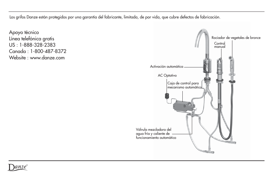 Garantía y apoyo 12 | Danze D423058 - Homeowner Manual User Manual | Page 8 / 20