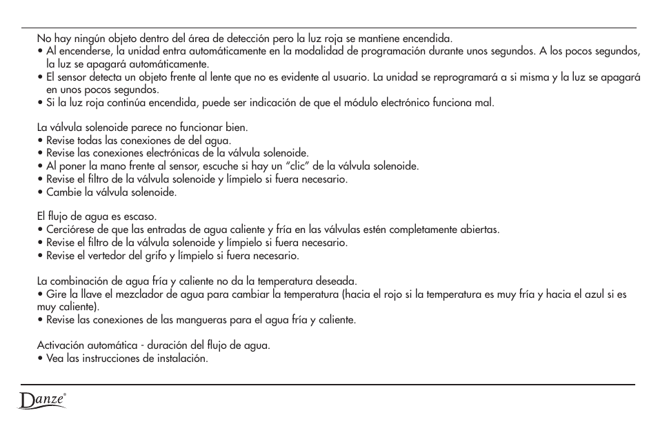 Danze D423058 - Homeowner Manual User Manual | Page 9 / 20