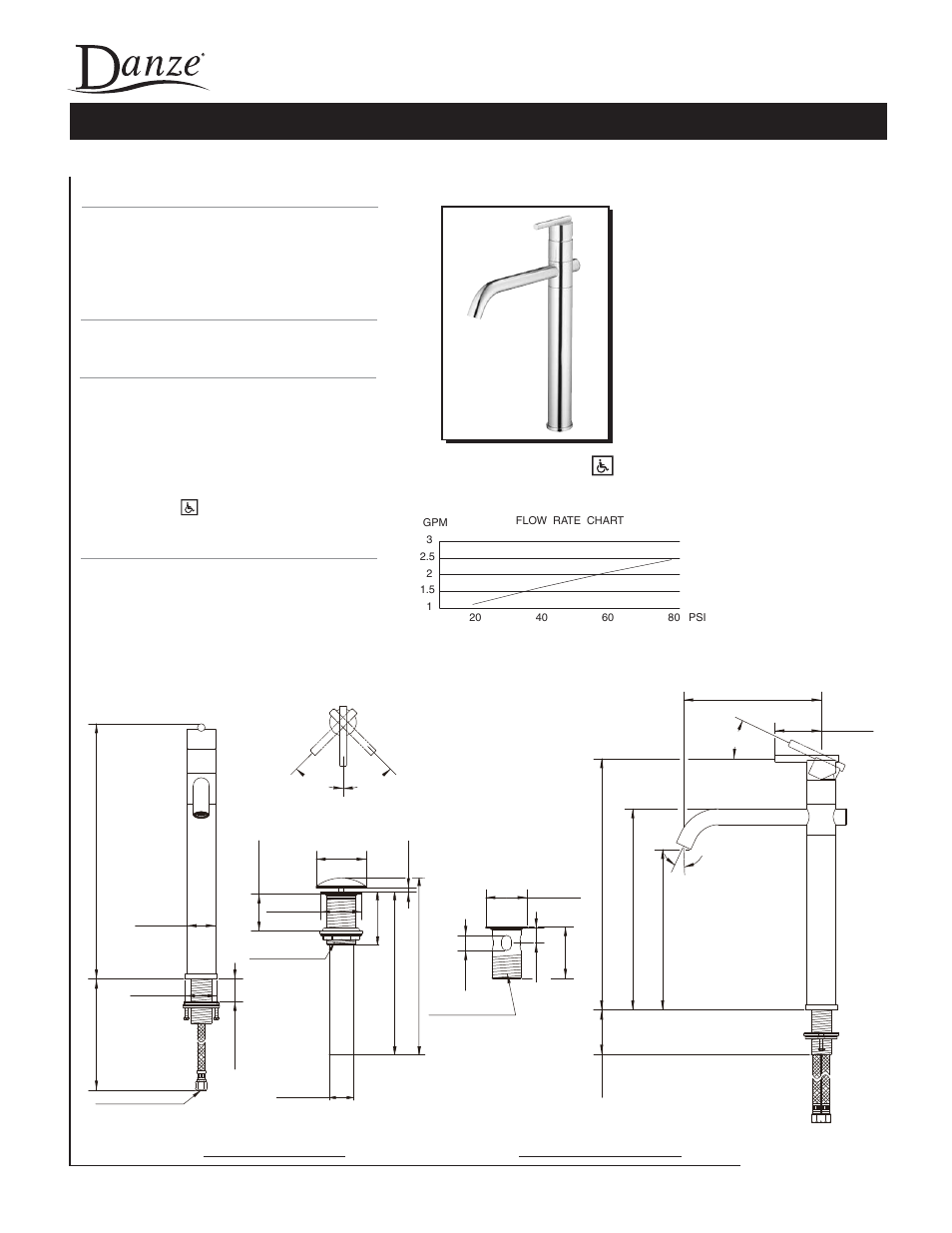 Danze D222658 - Spec Sheets User Manual | 1 page