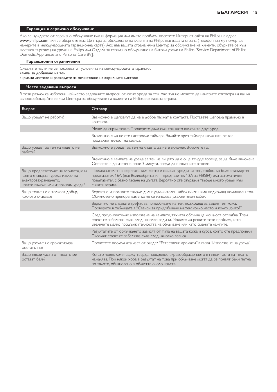 Philips HB584 User Manual | Page 15 / 96