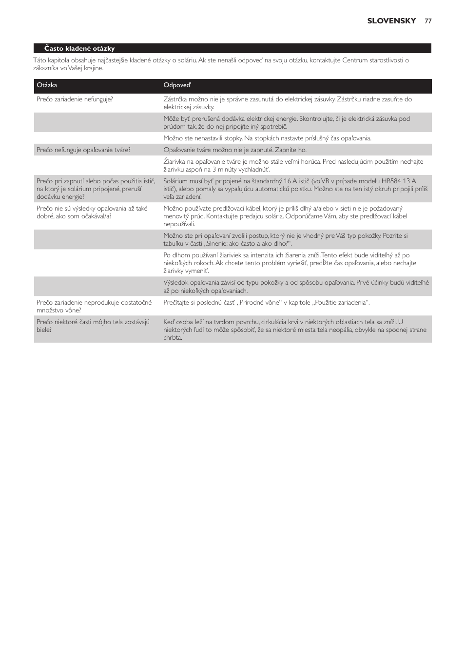 Philips HB584 User Manual | Page 77 / 96