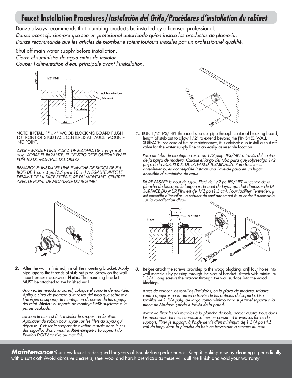 Danze D205012 - Installation Manual User Manual | Page 2 / 4