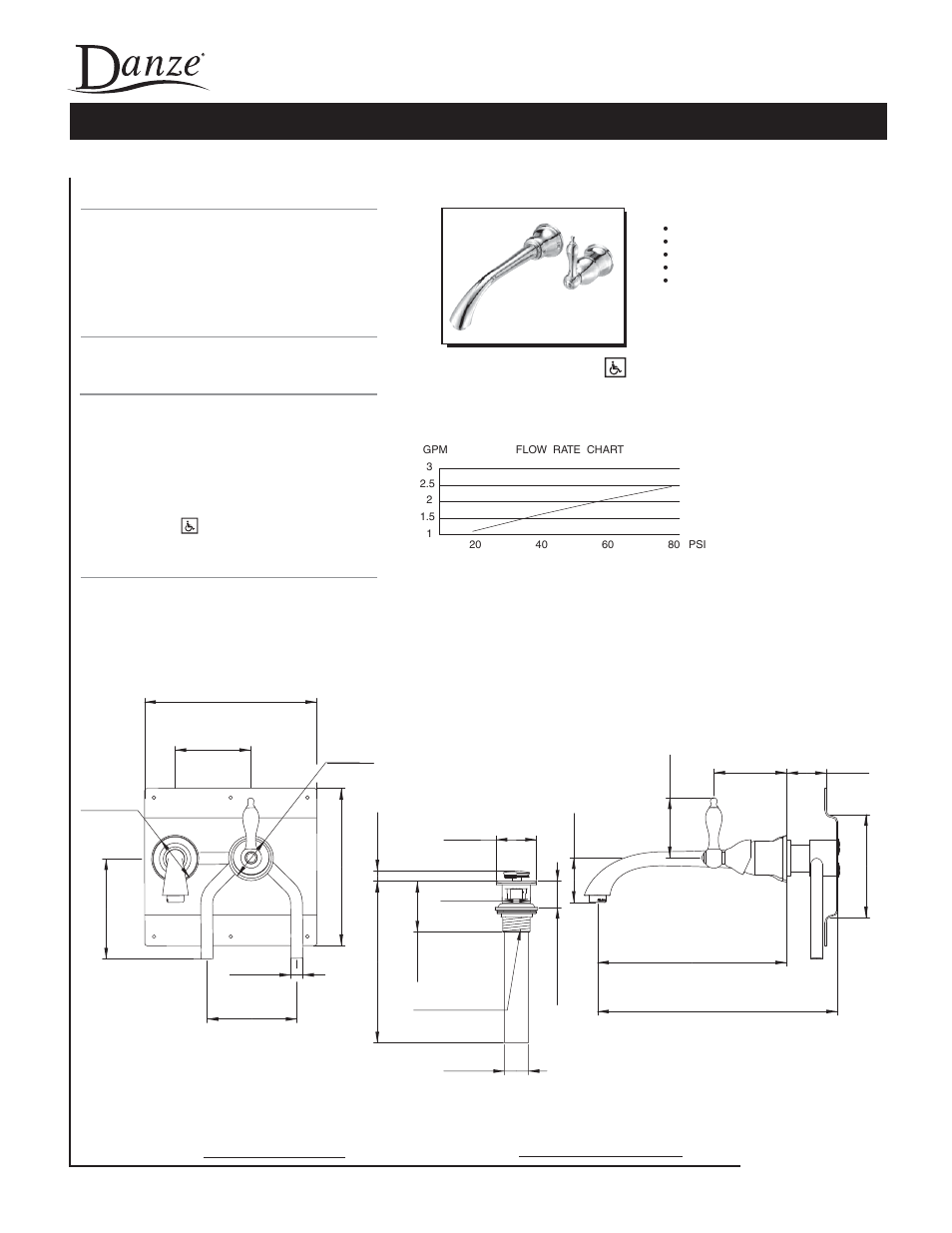 Danze D216540 - Spec Sheets User Manual | 1 page