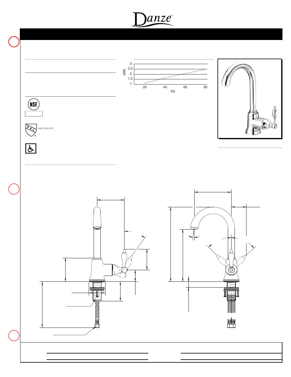 Danze D151540 - Spec Sheets User Manual | 1 page