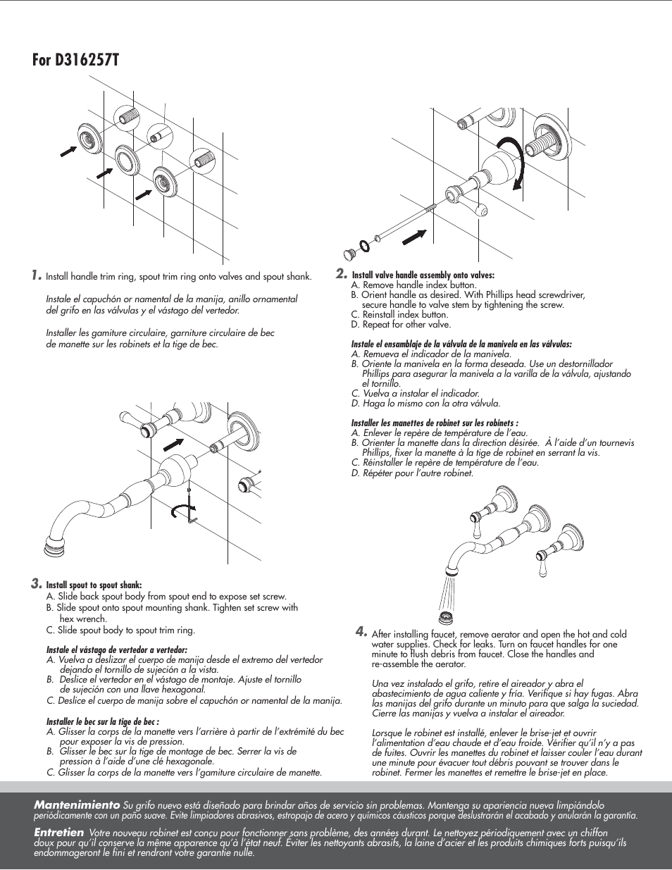 Danze D316257 - Installation Manual User Manual | Page 3 / 6
