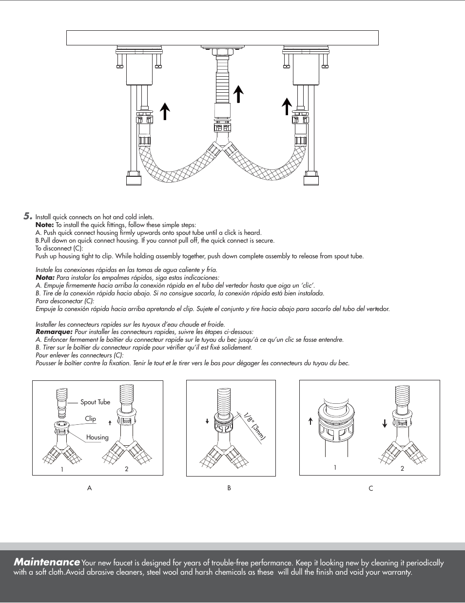 Maintenance | Danze D304044 - Installation Manual User Manual | Page 4 / 8