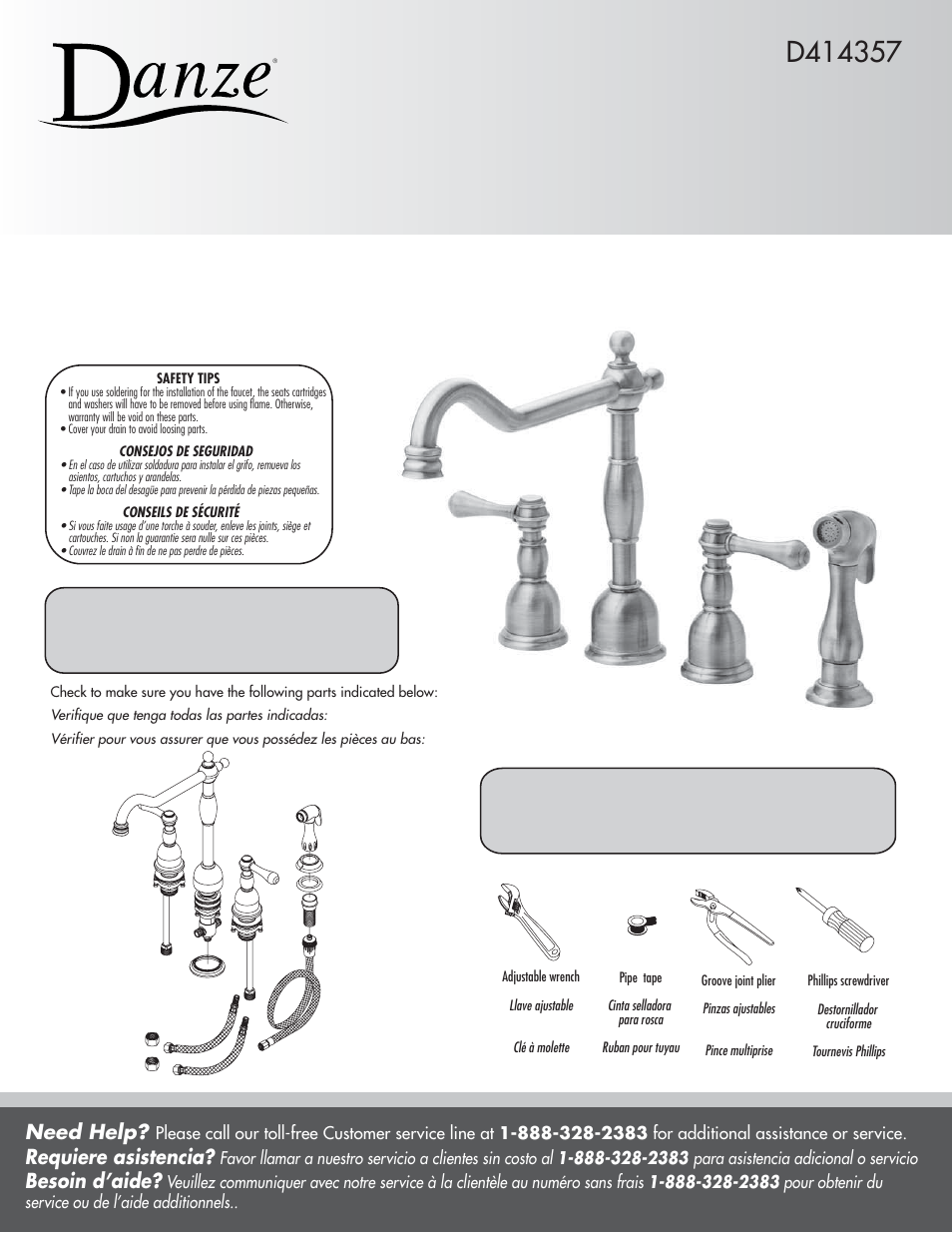 Danze D414357 - Installation Manual User Manual | 6 pages