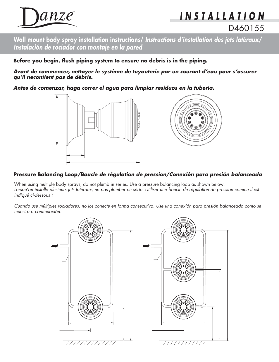 Danze D460155 - Installation Manual User Manual | 2 pages