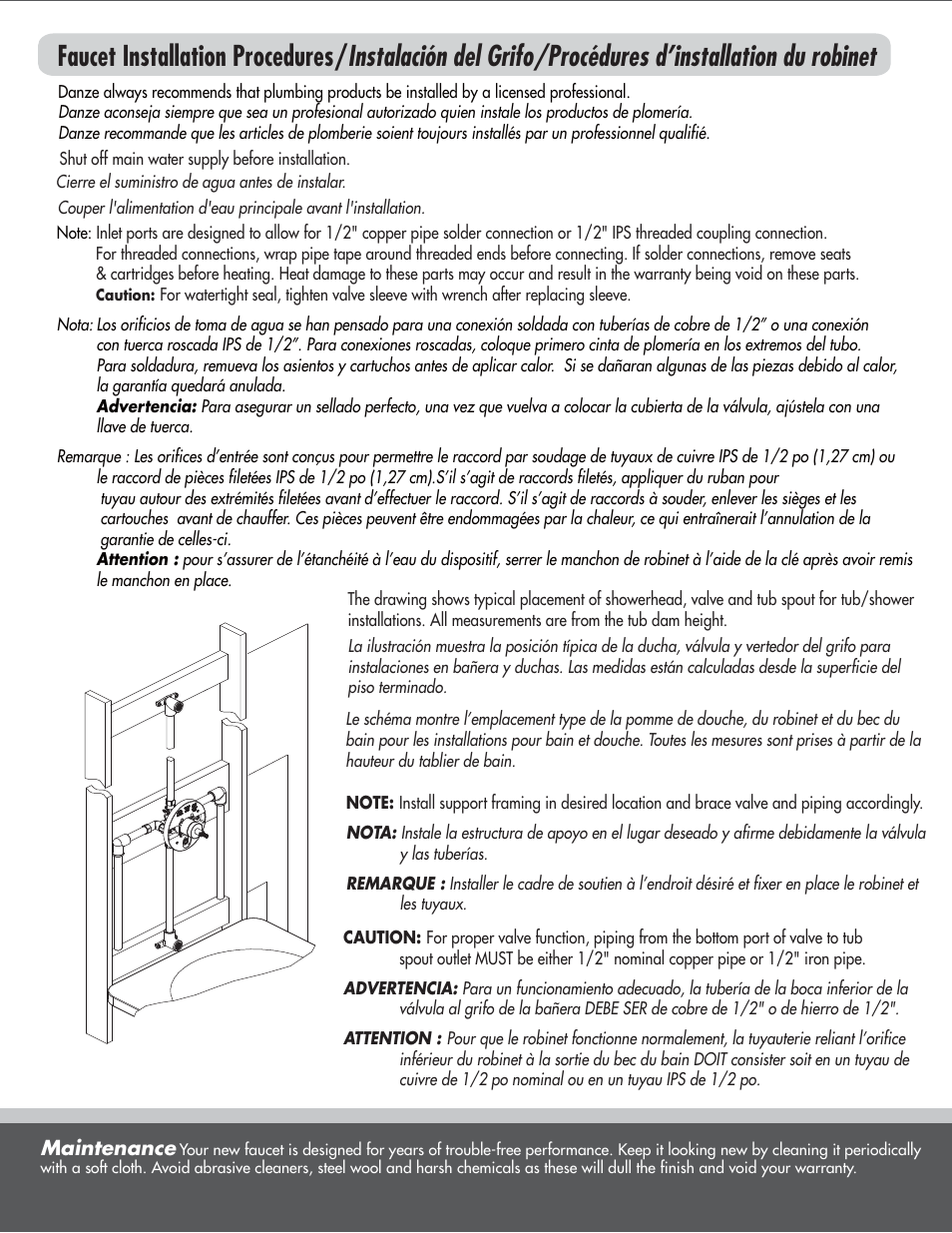 Danze D115000BT - Installation Manual User Manual | Page 2 / 10