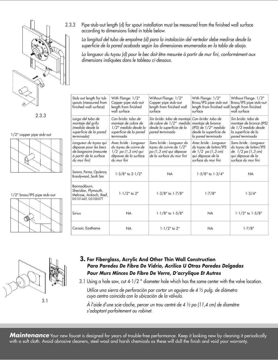 Maintenance | Danze D115000BT - Installation Manual User Manual | Page 6 / 10