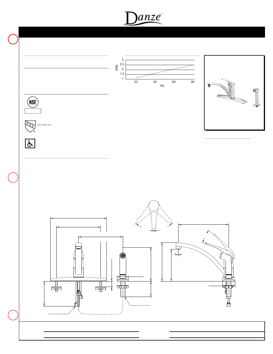 Danze D407112_Т - Spec Sheets User Manual | 1 page