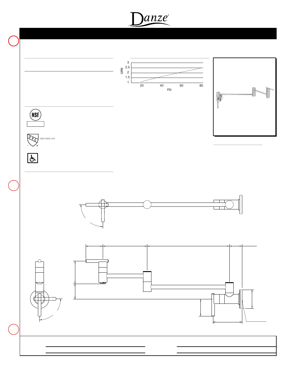 Danze D205058 - Spec Sheets User Manual | 1 page