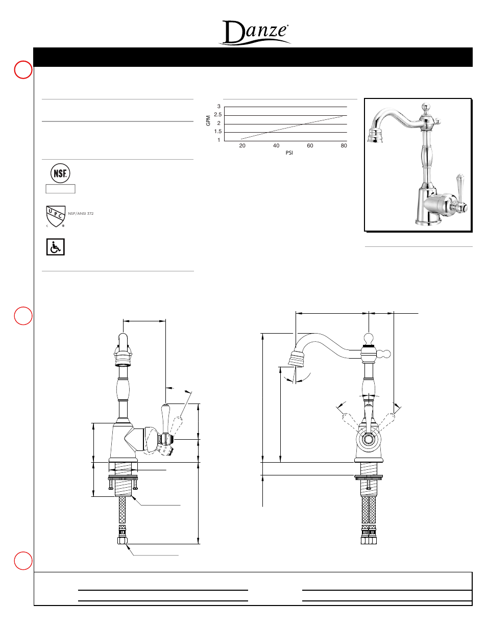 Danze D151557 - Spec Sheets User Manual | 1 page