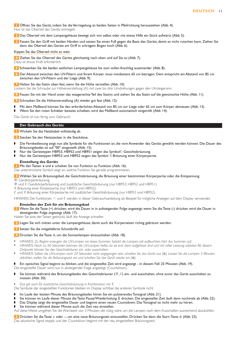 Philips HB953 User Manual | Page 11 / 36