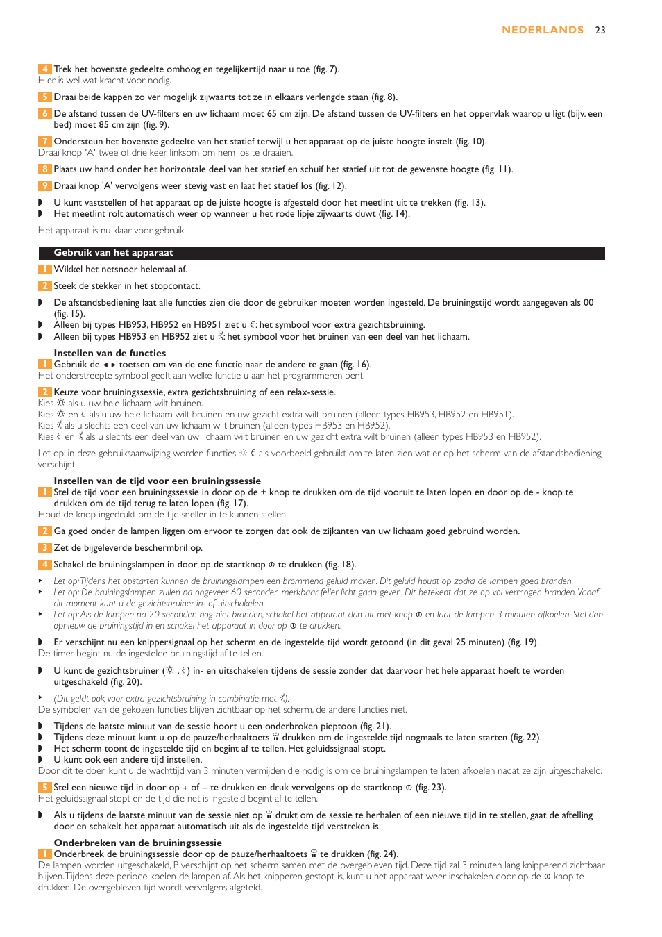 Philips HB953 User Manual | Page 23 / 36