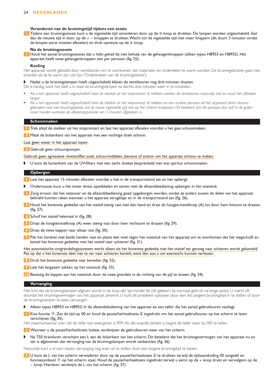 Philips HB953 User Manual | Page 24 / 36