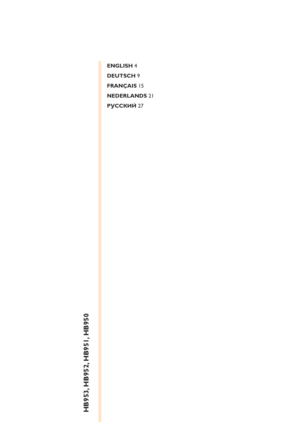 Philips HB953 User Manual | Page 3 / 36
