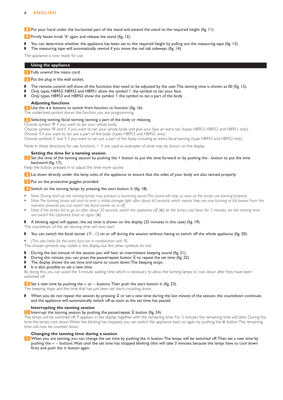 Philips HB953 User Manual | Page 6 / 36