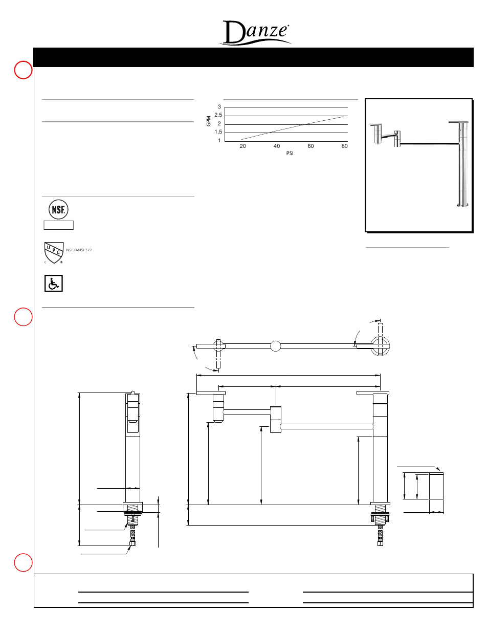 Danze D206558 - Spec Sheets User Manual | 1 page