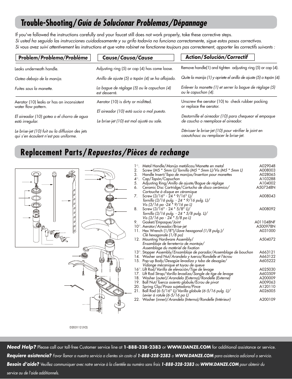 Danze D203112 - Installation Manual User Manual | Page 4 / 4