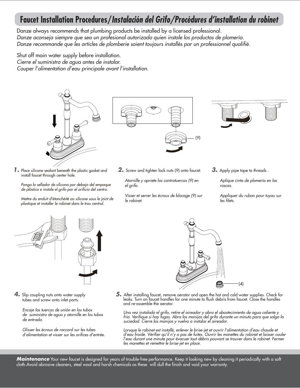 Danze D153557 - Installation Manual User Manual | Page 2 / 3