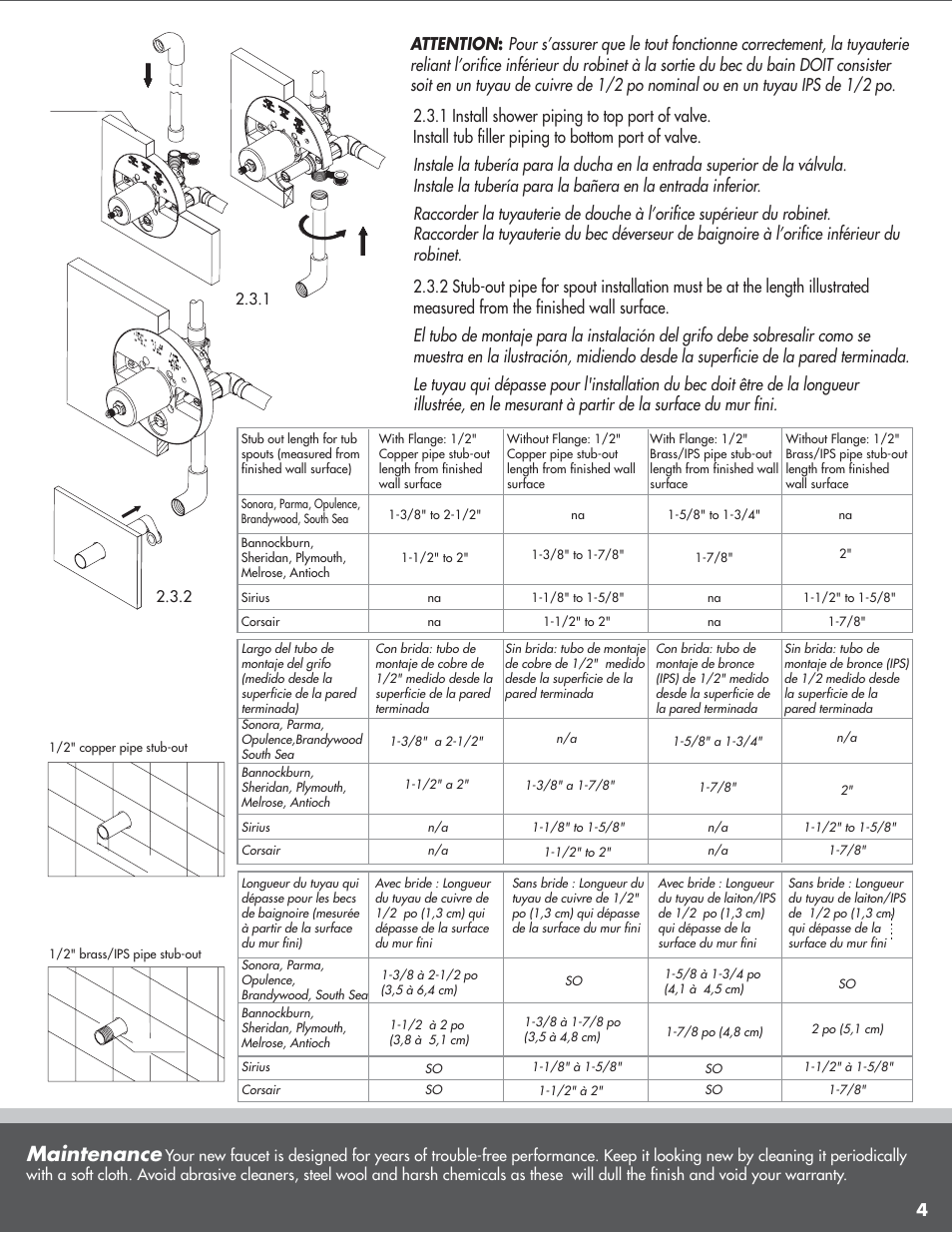 Maintenance | Danze D113010BT - Installation Manual User Manual | Page 4 / 10