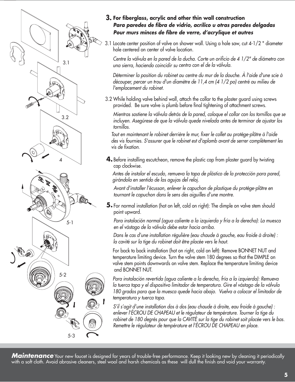 Maintenance | Danze D113010BT - Installation Manual User Manual | Page 5 / 10