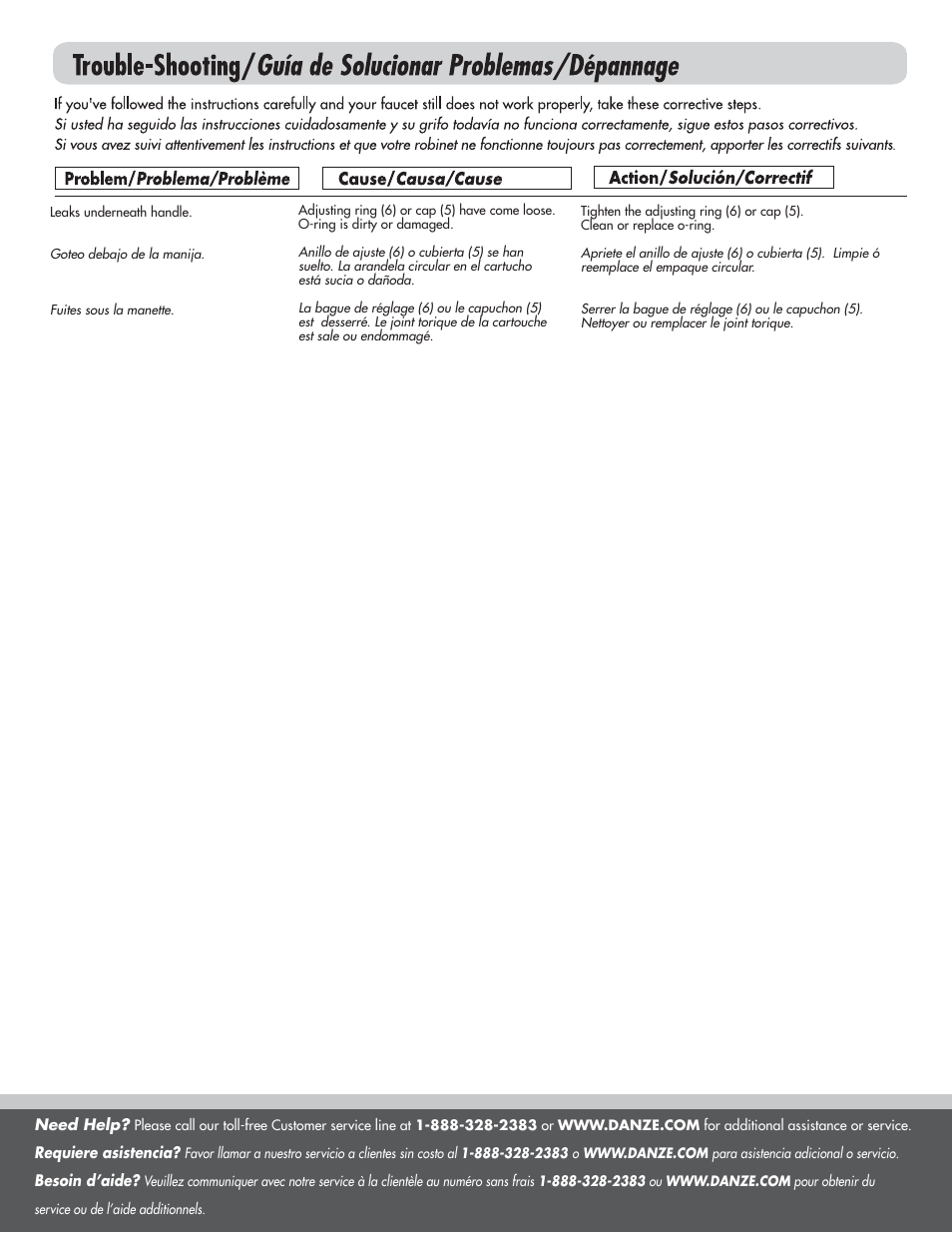 Danze D223144 - Installation Manual User Manual | Page 6 / 7