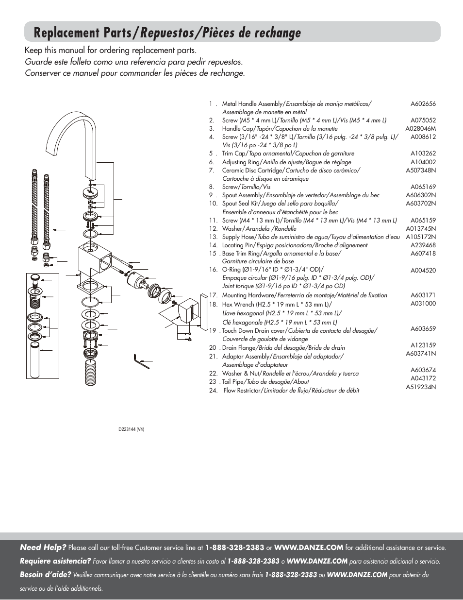 Danze D223144 - Installation Manual User Manual | Page 7 / 7