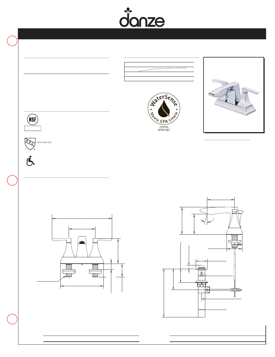 Danze D301036 User Manual | 1 page