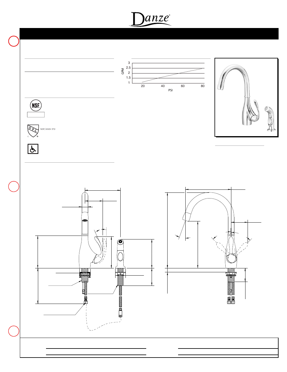 Danze D401546 - Spec Sheets User Manual | 1 page