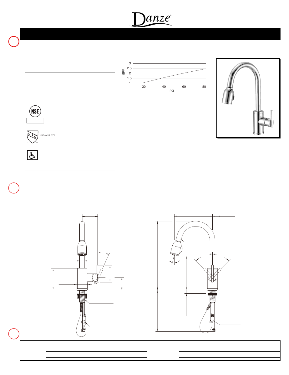 Danze D457058 - Spec Sheets User Manual | 1 page