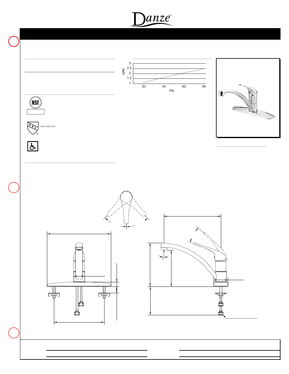 Danze D406112_Т - Spec Sheets User Manual | 1 page